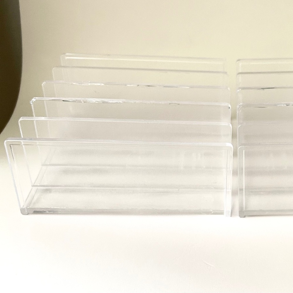Set of 2 Palaset Finland Clear Acrylic Office Mail Envelope Sorter Organizer